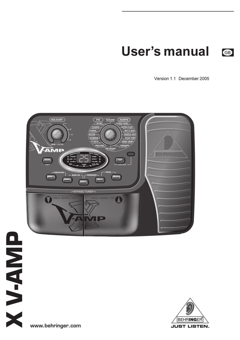 Behringer X V-AMP User manual