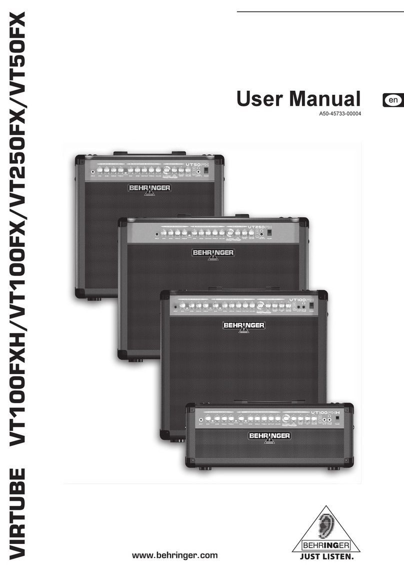 Behringer VIRTUBE VT100FX User manual