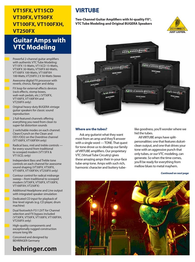 Behringer VIRTUBE VT100FX User manual