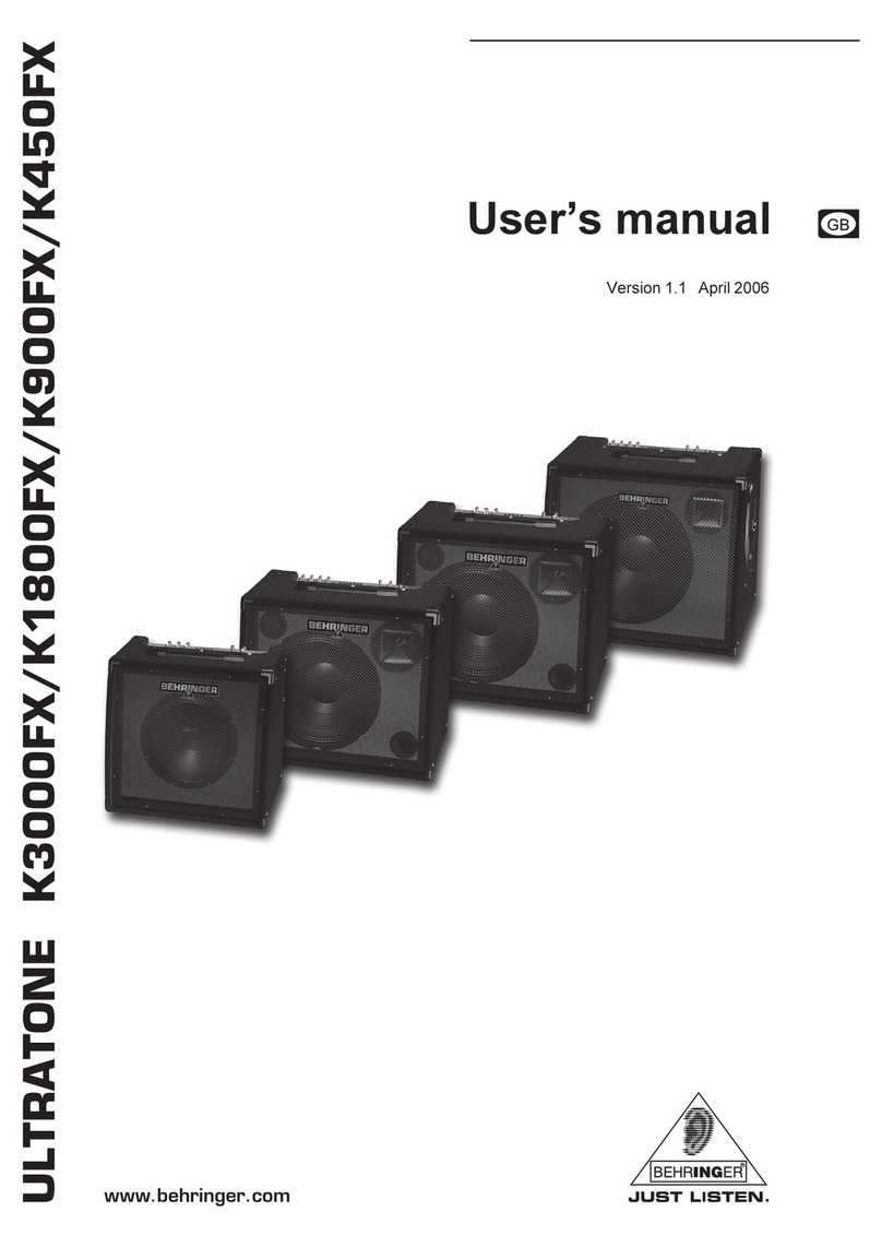 Behringer Ultratone K1800FX user manual
