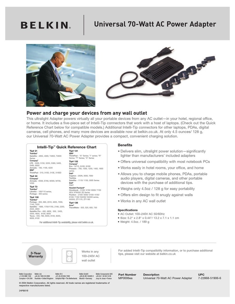 Belkin MP0006 User manual