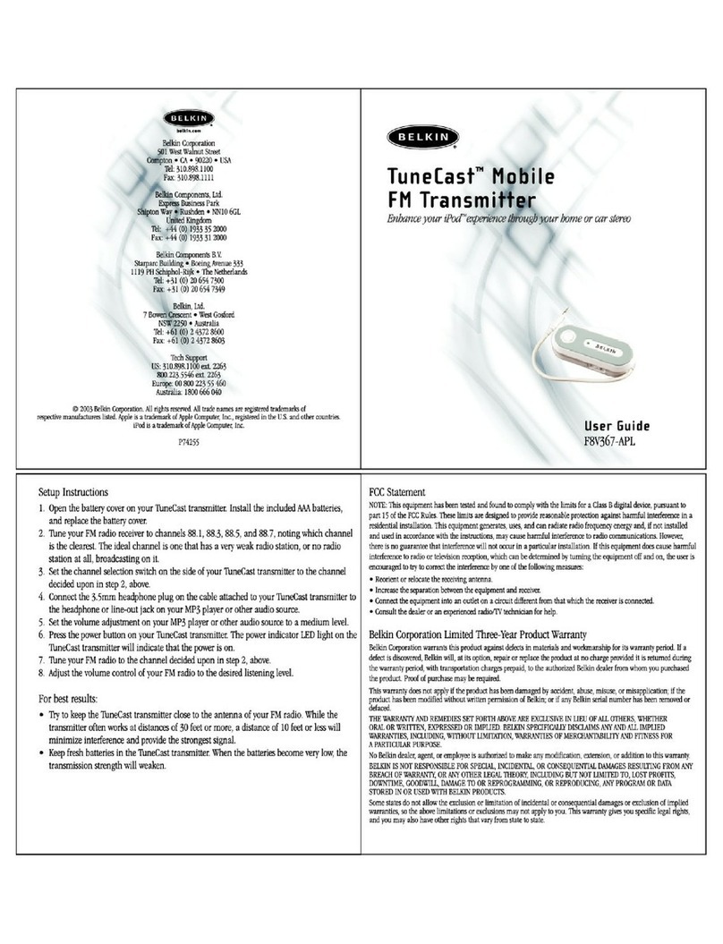Belkin F8V367-APL user guide