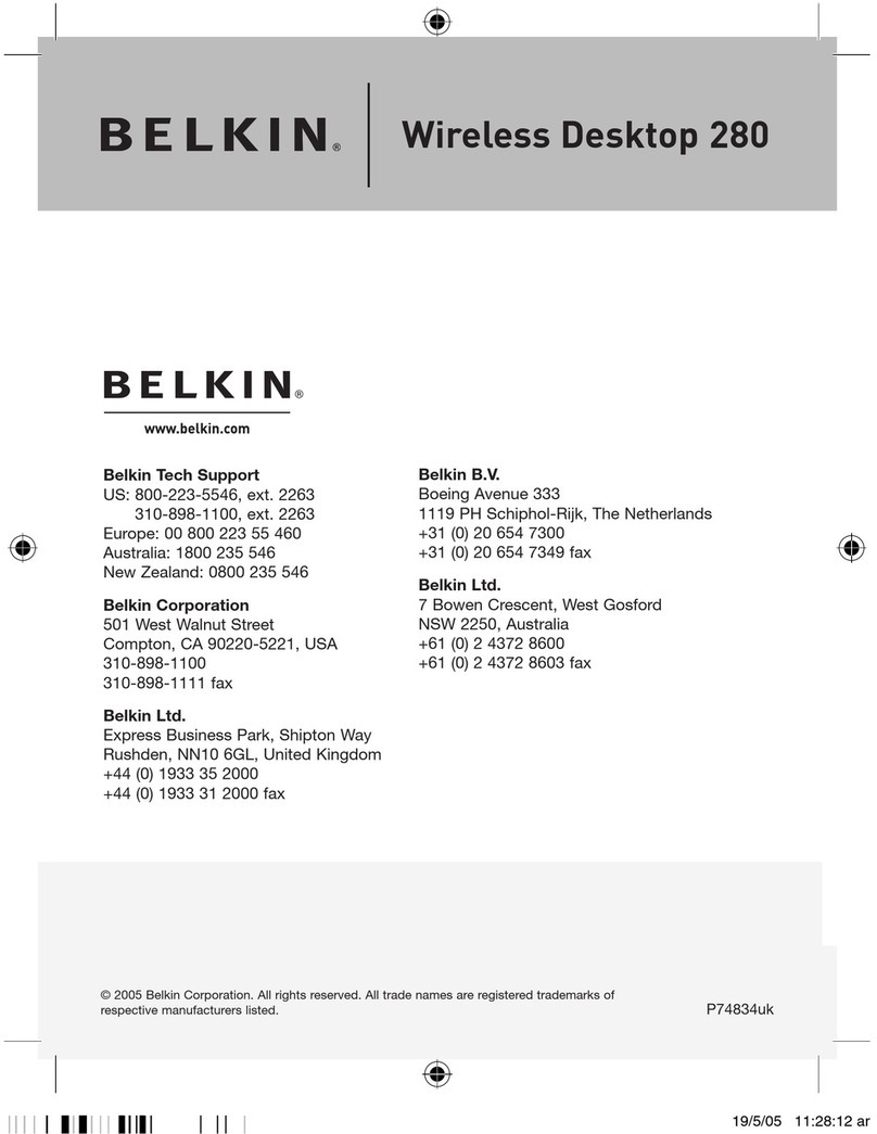 Belkin F8E860ukBNDL User manual