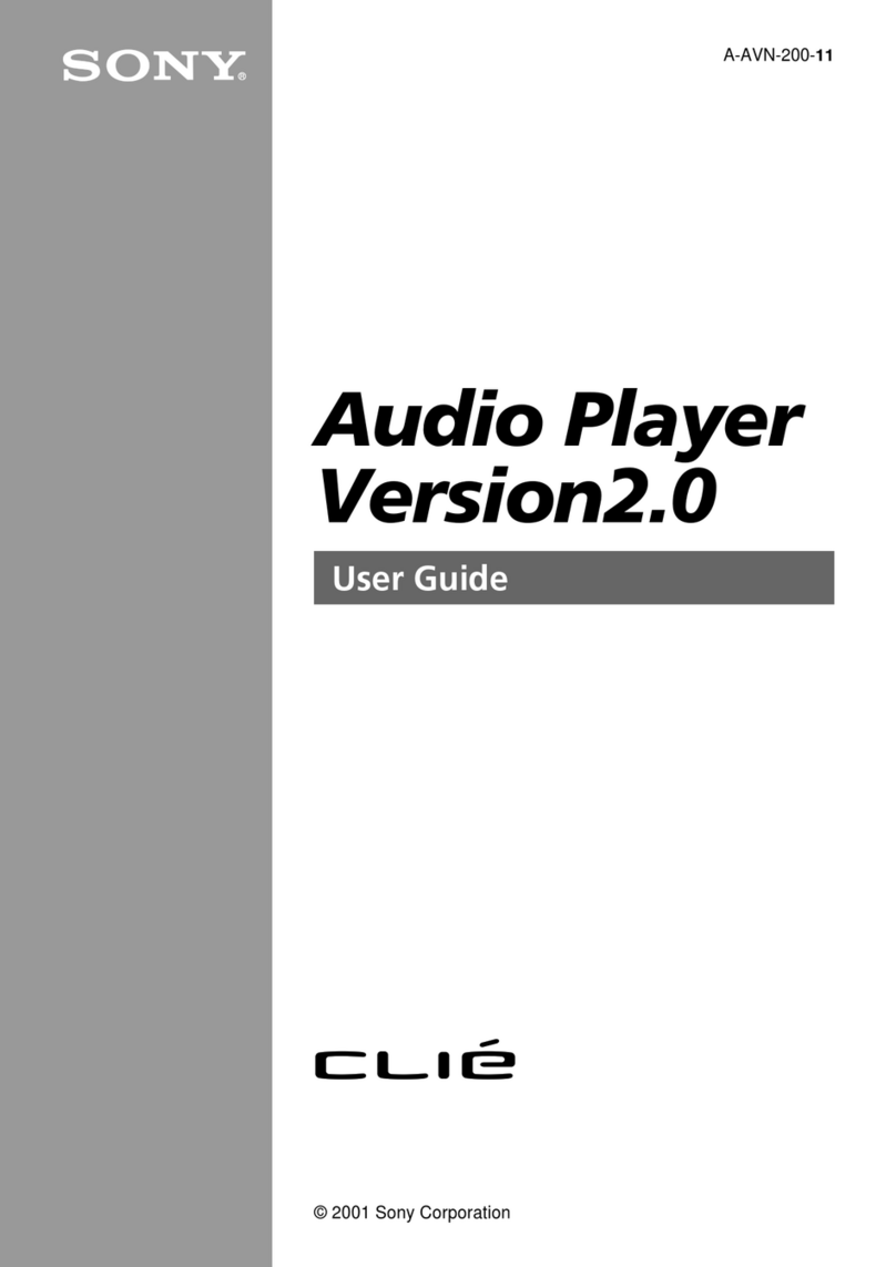 Sony PEG-N710C Audio Player v2.0 User manual