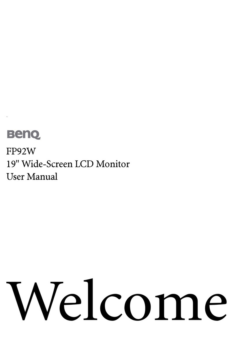 BenQ FP92W - 19" LCD Monitor User manual