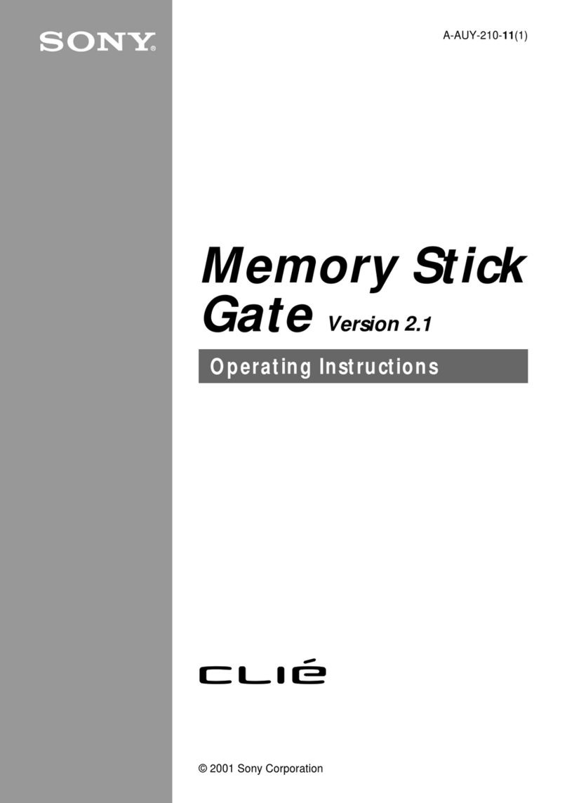 Sony PEG-N610C Memory Stick Gate v2.1 User manual Sony PEG-N610C Memory Stick Gate v2.1 User manual