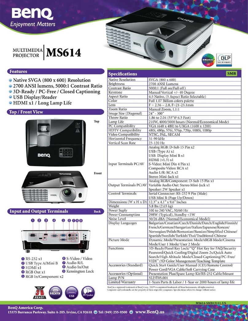 BenQ MS614 User manual