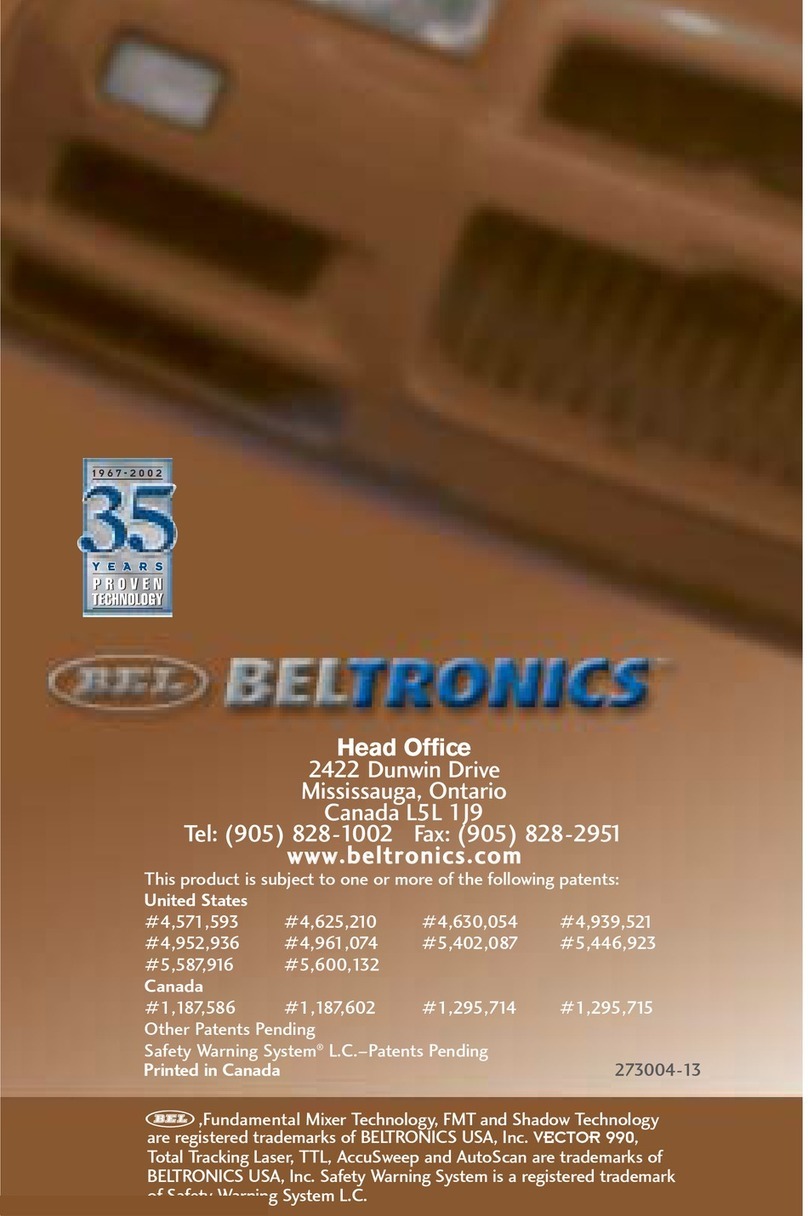 Beltronics Vector 990 User manual