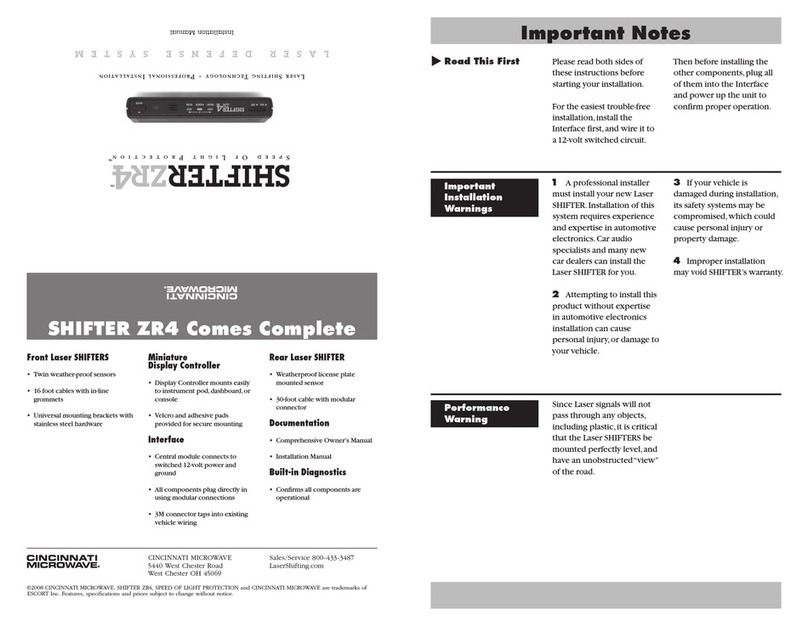 Beltronics Shifter ZR4 User manual Beltronics Shifter ZR4 User manual
