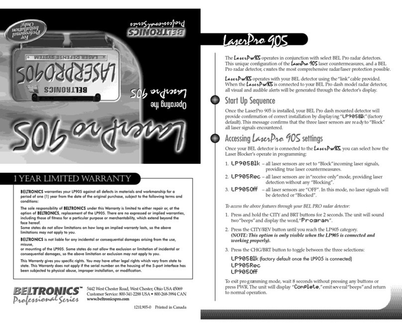 Beltronics LaserPro 905 user guide