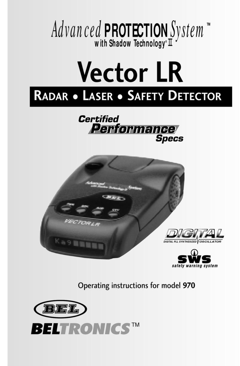 Beltronics Vector 970 operating instructions