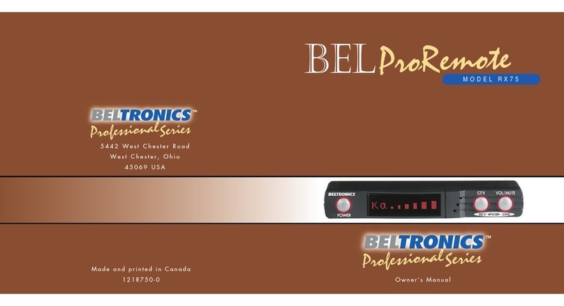 Beltronics Professional RX75 User manual