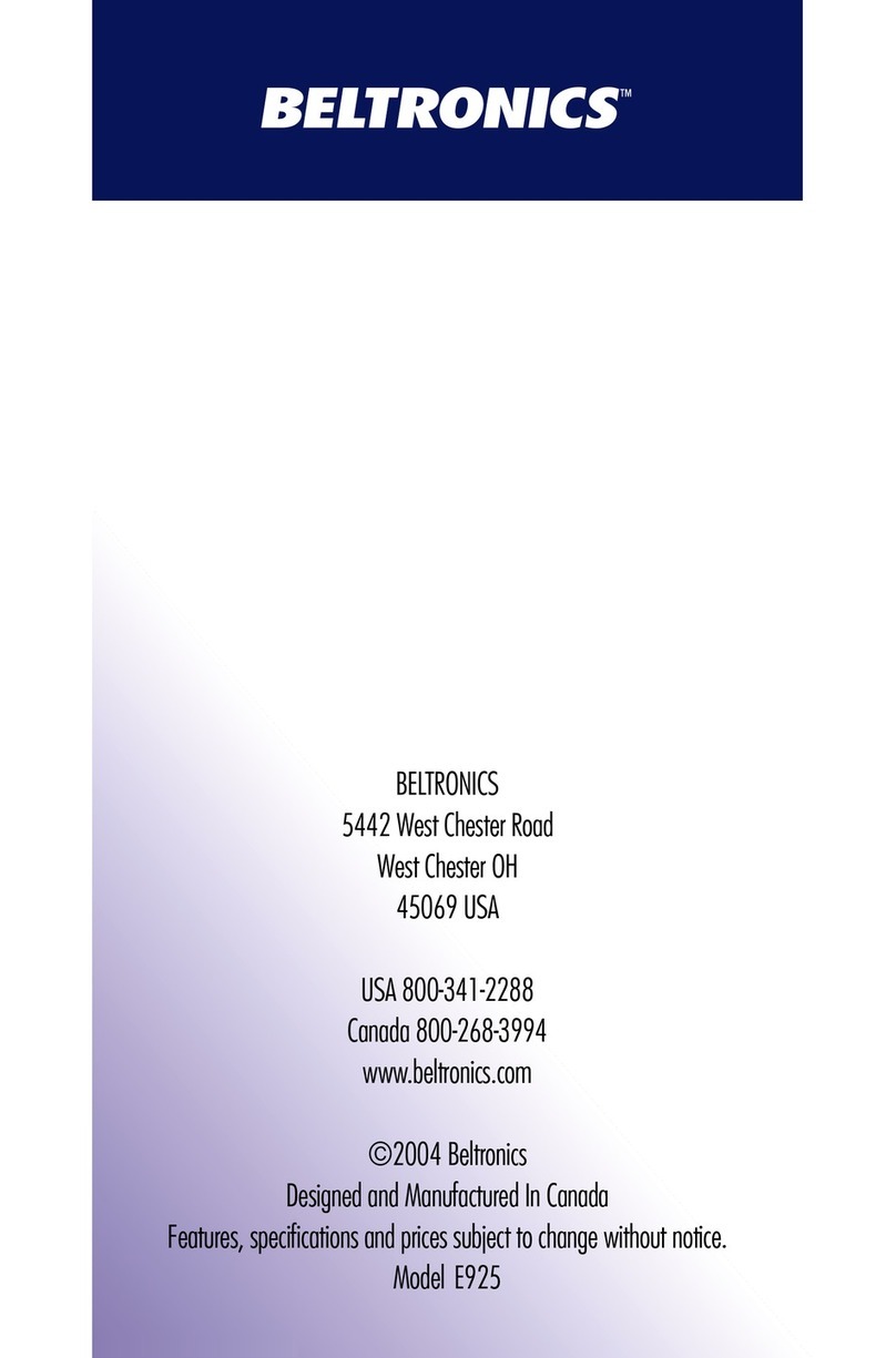 Beltronics Express 925 User manual Beltronics Express 925 User manual