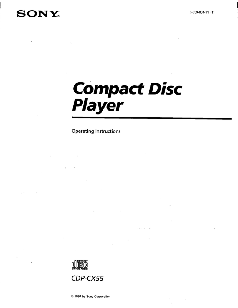 Sony CDP-CX55 - 50 Disc Cd Changer User manual