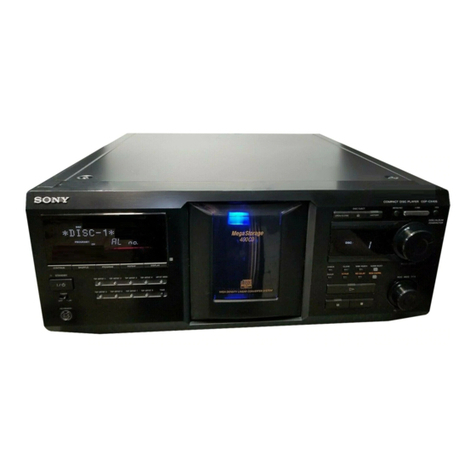 Sony CDPCX455 - 400 Disc MegaStorage CD Changer User manual