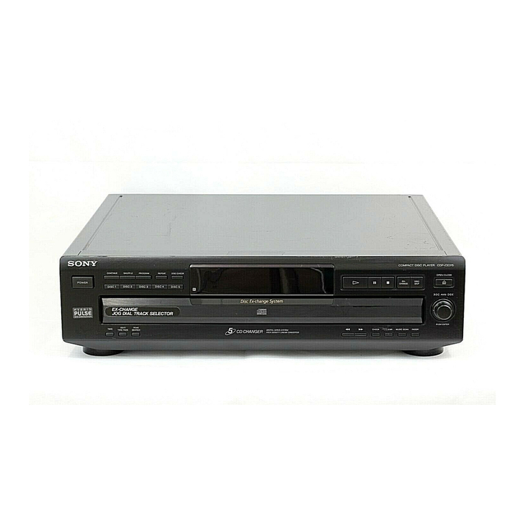 Sony CDP-CE215 - 5 Disc Cd Changer User manual