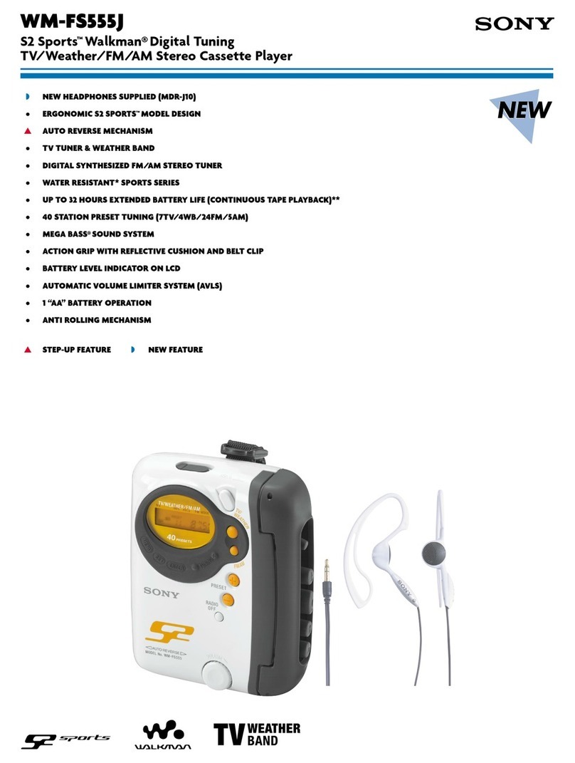 Sony WM-FS555J - Walkman User manual
