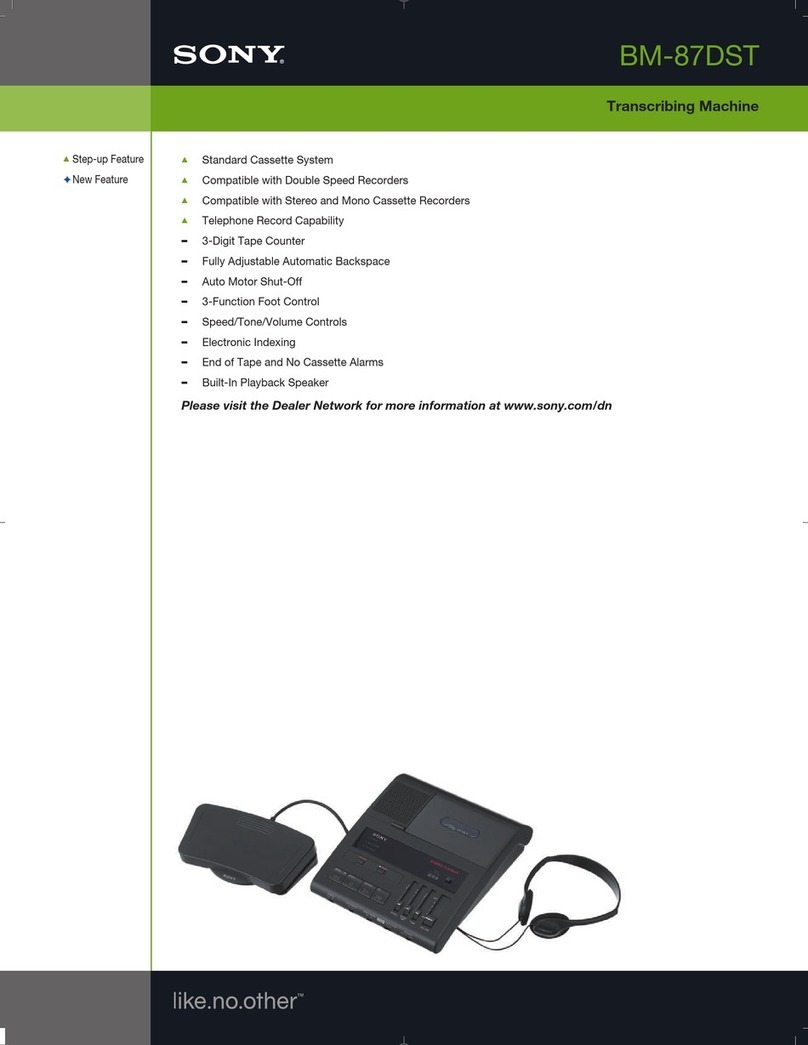 Sony BM-87DST Marketing User manual