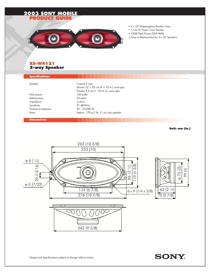 Sony XS-W4121 Marketing Specifications