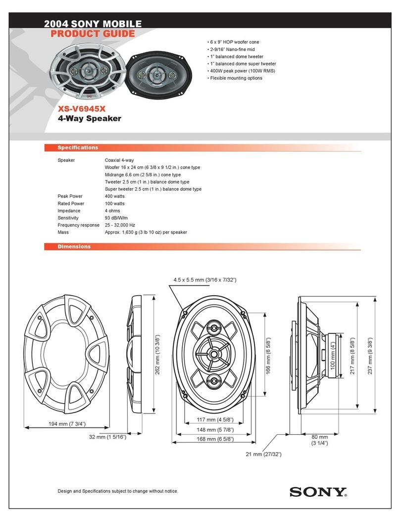 Sony XS-V6945X Instructions  (primary manual) User manual