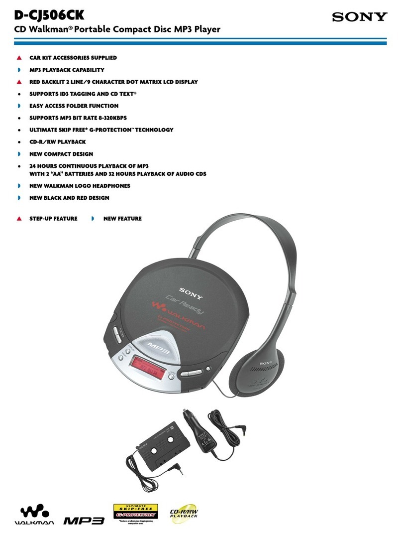 Sony Walkman D-CJ506CK User manual