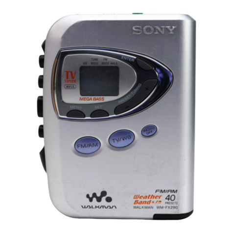 Sony Walkman WM-FX290 User manual Sony Walkman WM-FX290 User manual