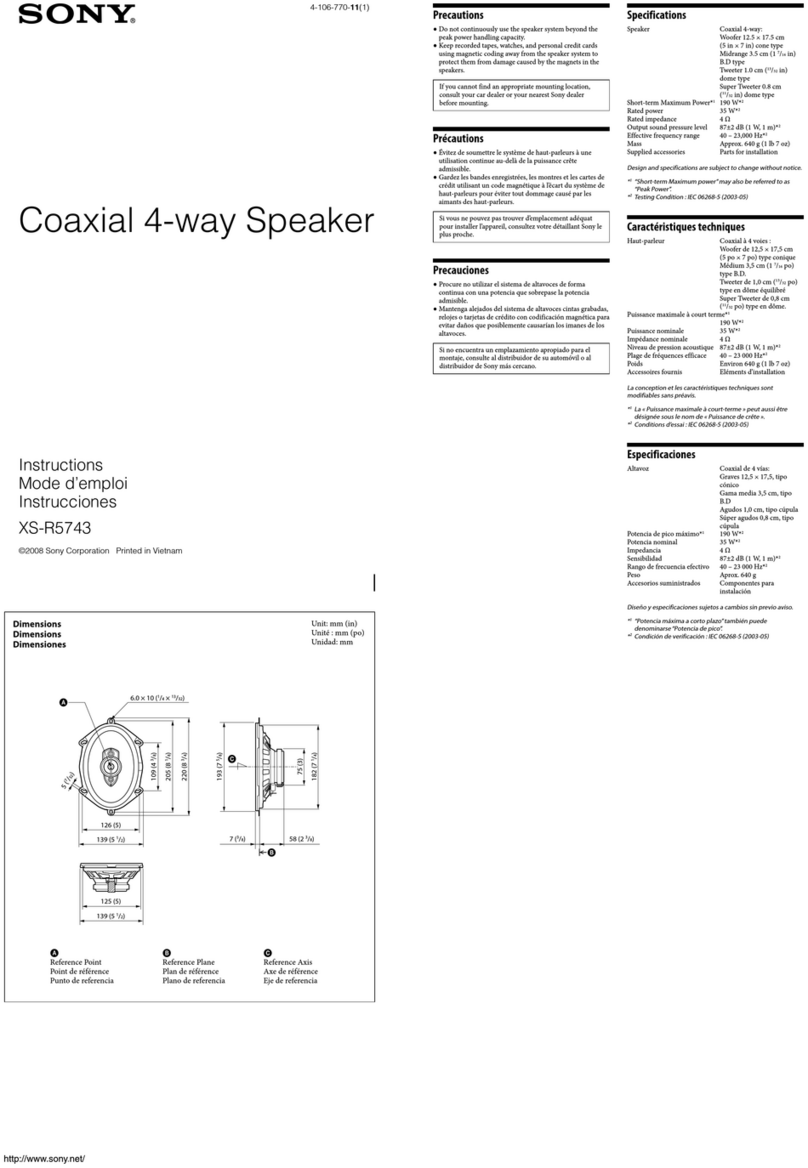 Sony XS-R5743 User manual