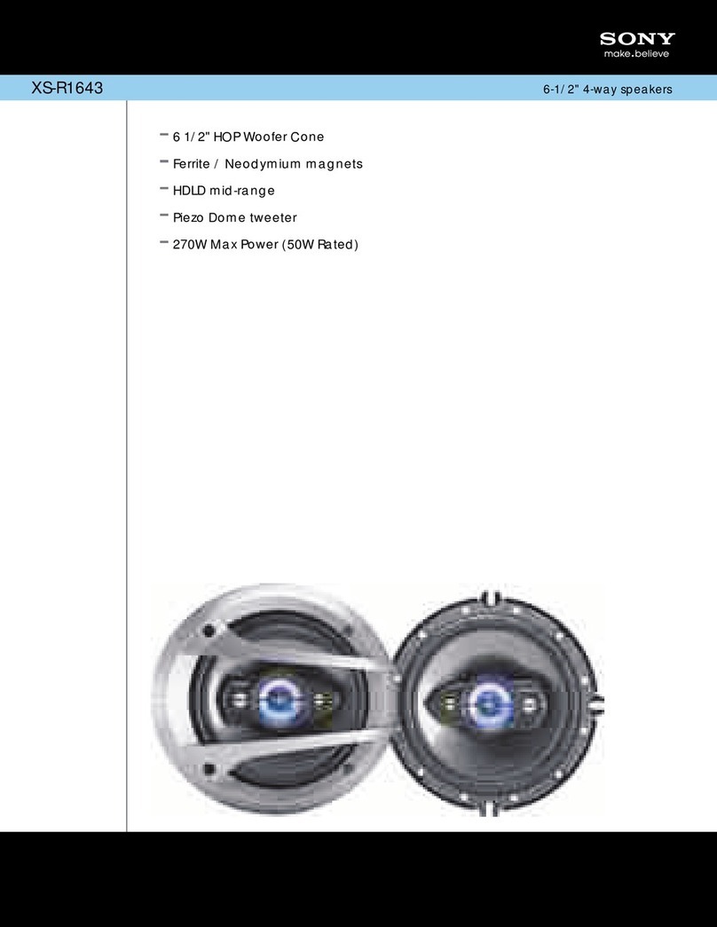 Sony XS-R1643 Specifications