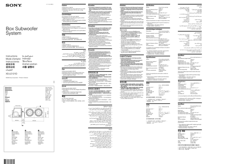 Sony XS-LE121D instructions Sony XS-LE121D instructions