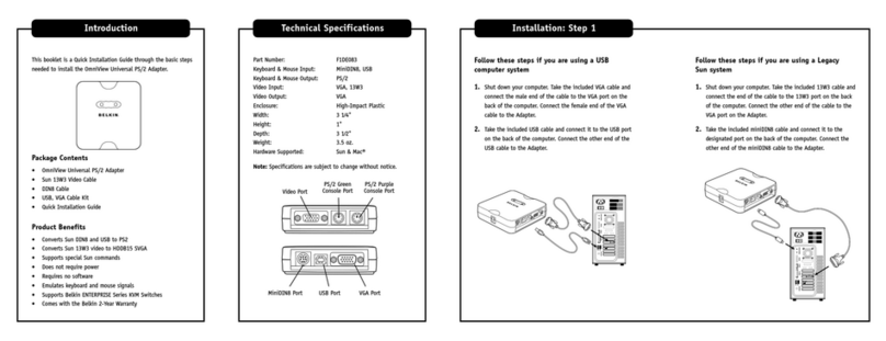 Belkin OmniView F1DE083 User manual