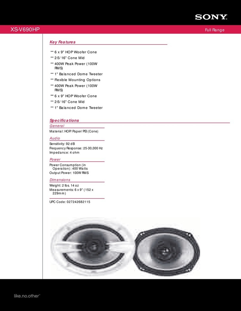 Sony XS-V690HP Specifications