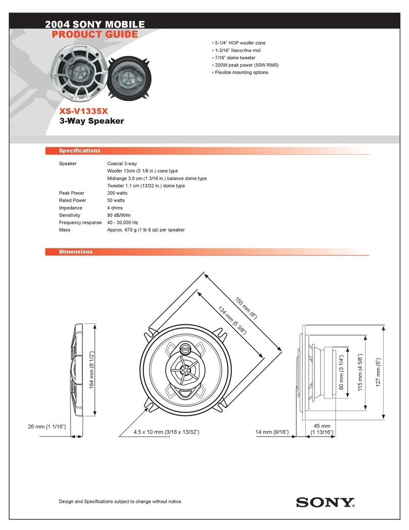 Sony XS-V1335X Marketing Product guide