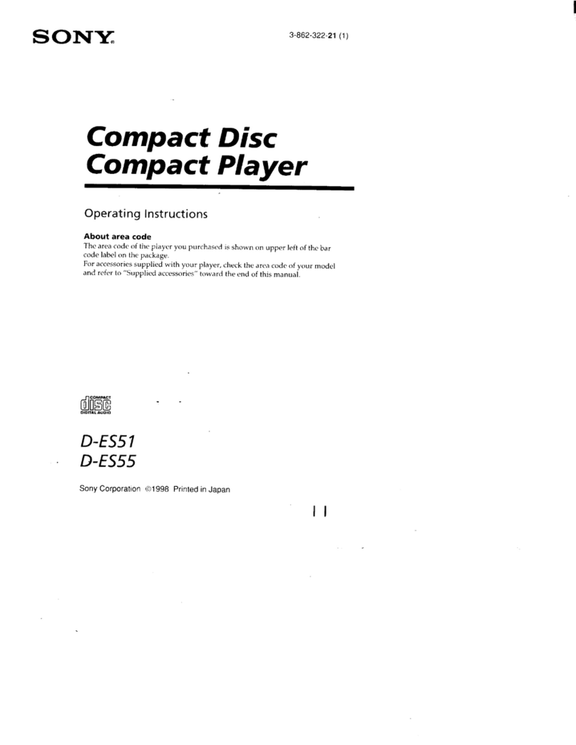 Sony Sports CD Walkman D-ES51 User manual
