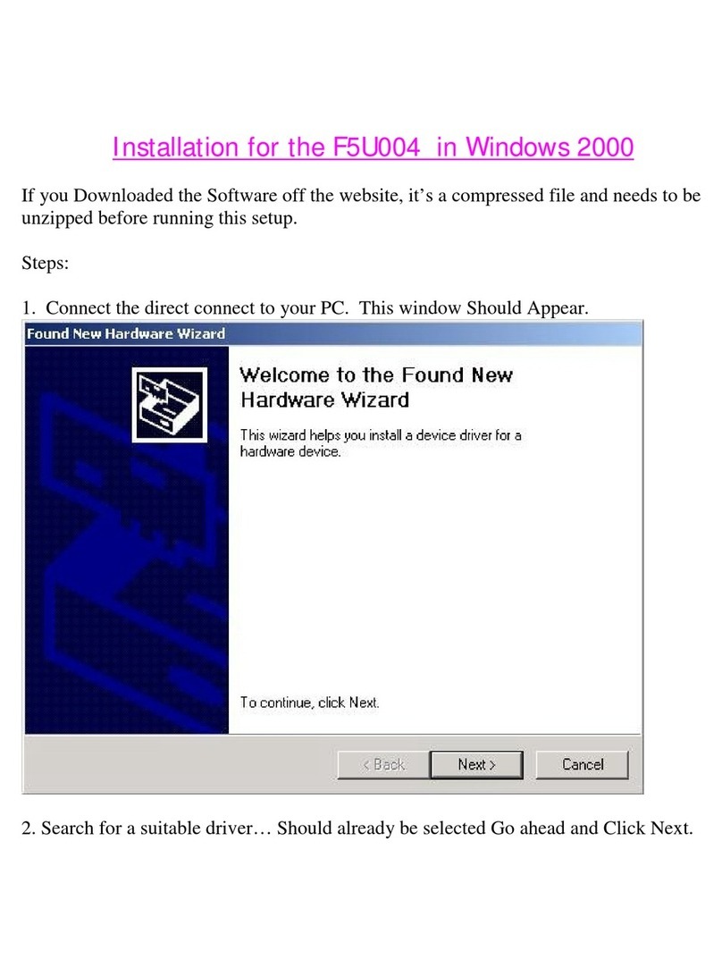 Belkin F5U004 User manual Belkin F5U004 User manual