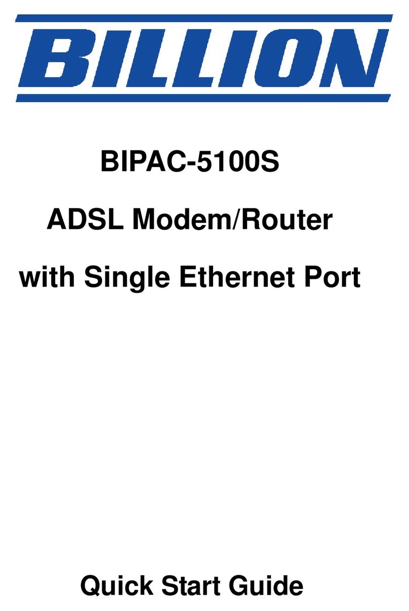 Billion BiPAC 5100S quick start guide
