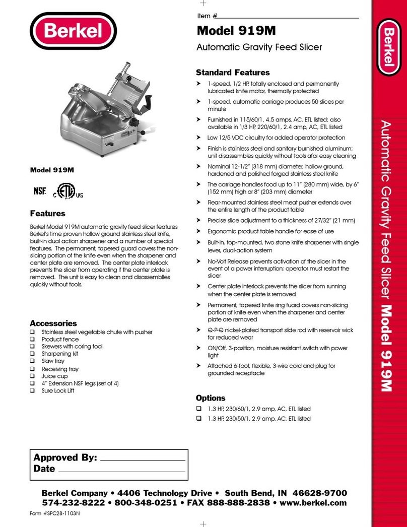 Berkel 919M Specifications