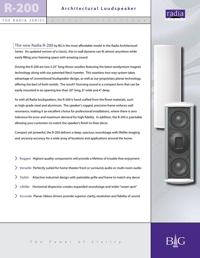 Bg Radia Series R-200 Specifications