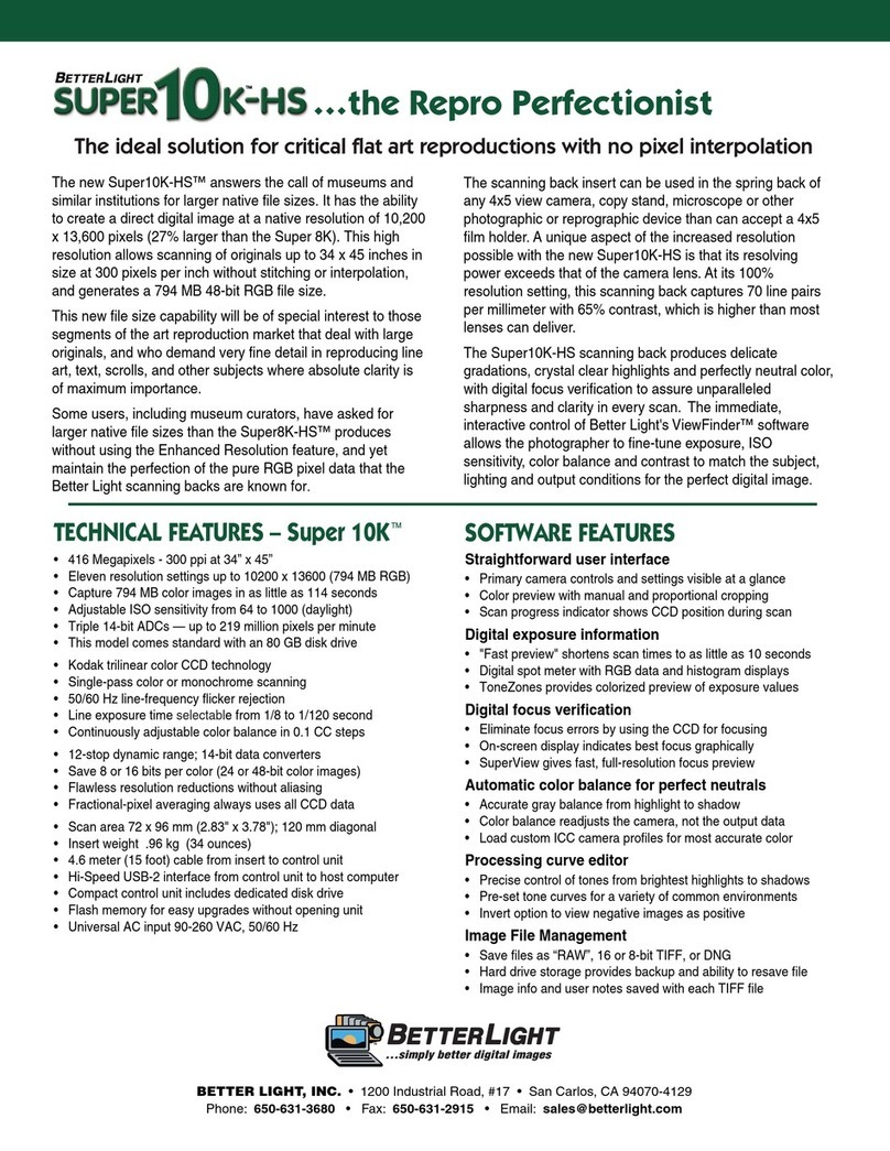 Better Light Super 10K-HS datasheet