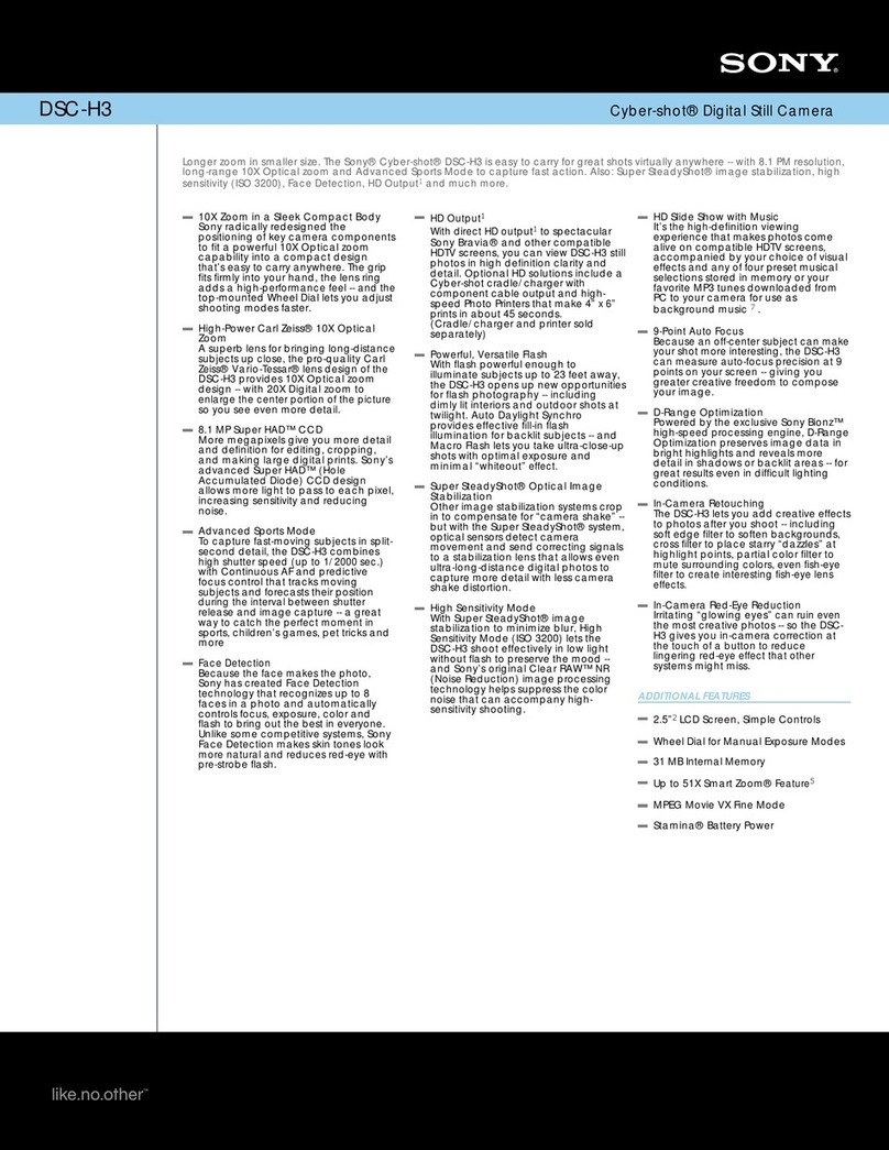 Sony Cyber-Shot DSC-H3 User manual