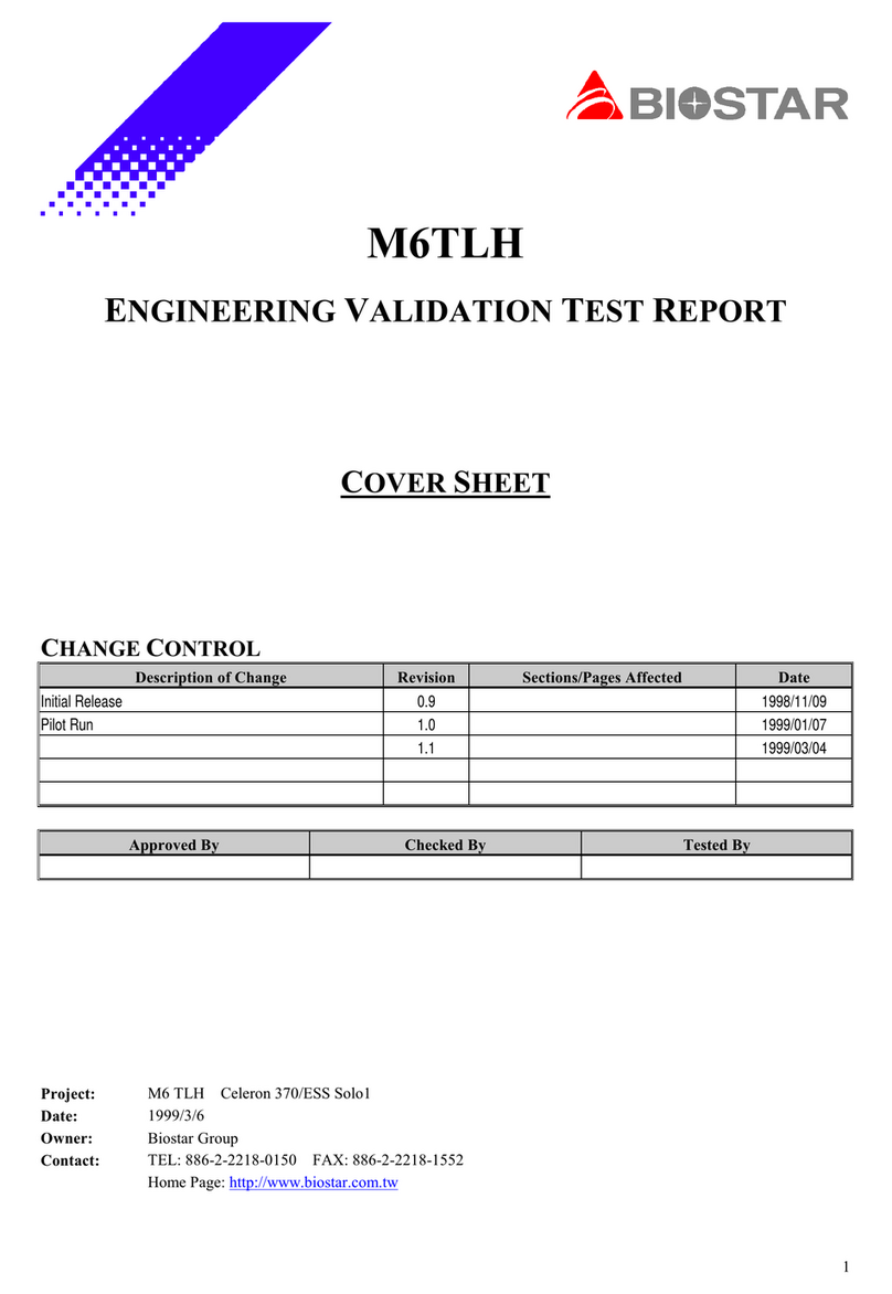Biostar M6TLH supplementary guide