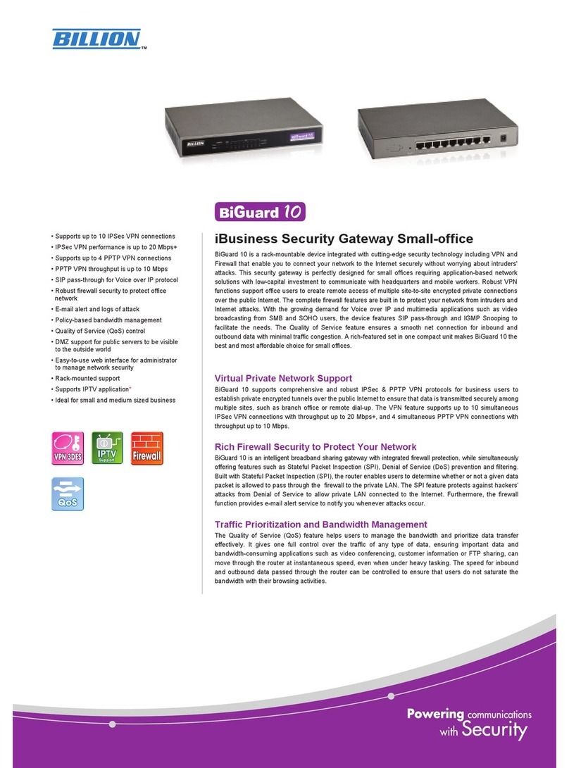 Billion BiGuard 10 User manual