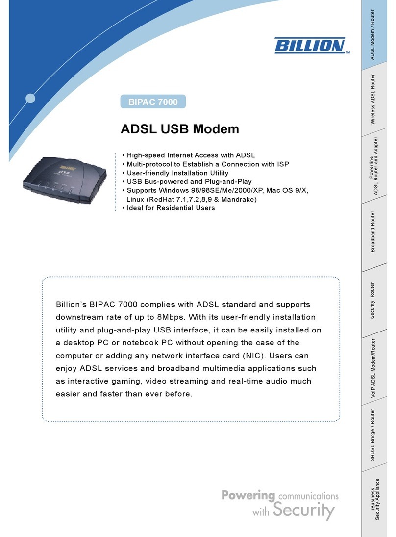 Billion 7000 Specifications