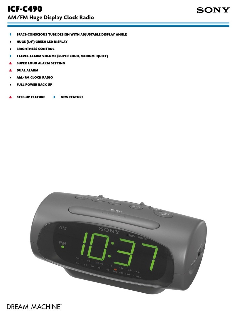 Sony Dream Machine ICF-C490 User manual