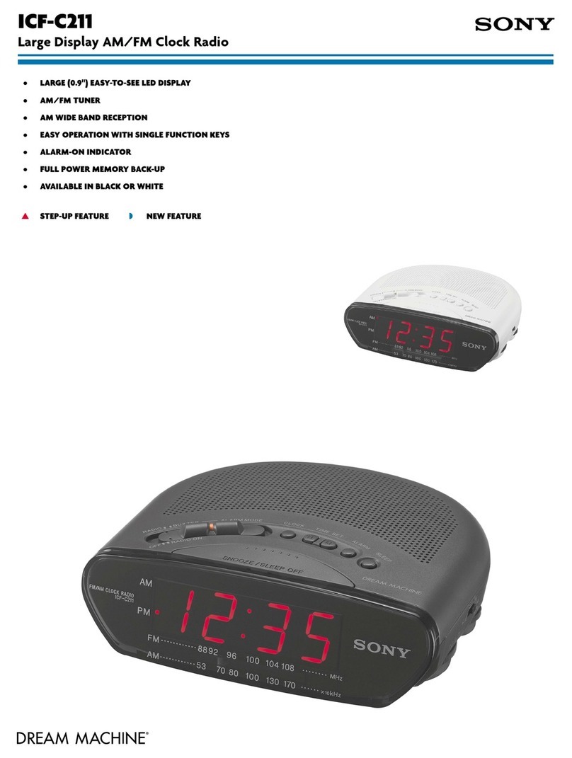 Sony ICF-C211 - Am/fm Clock Radio User manual
