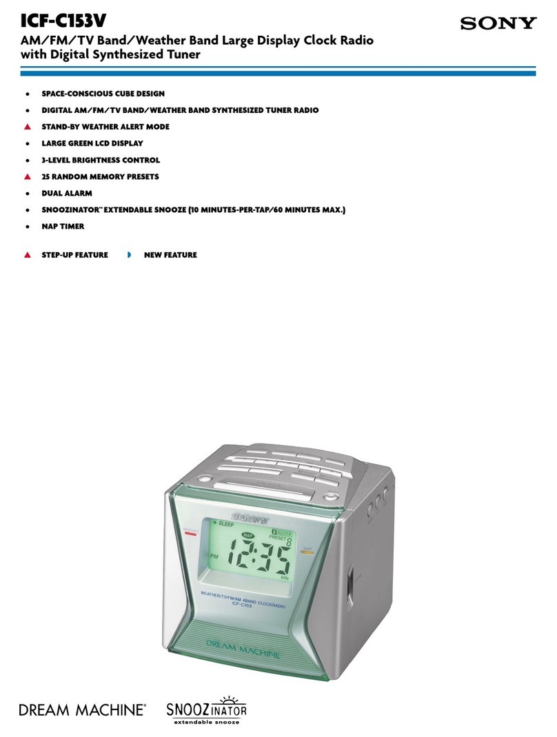 Sony ICF-C153V Marketing User manual