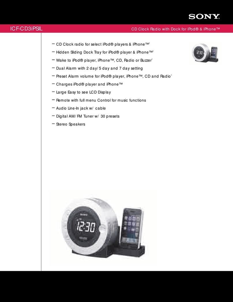 Sony ICF-CD3IPSIL Marketing Specifications... User manual Sony ICF-CD3IPSIL Marketing Specifications... User manual