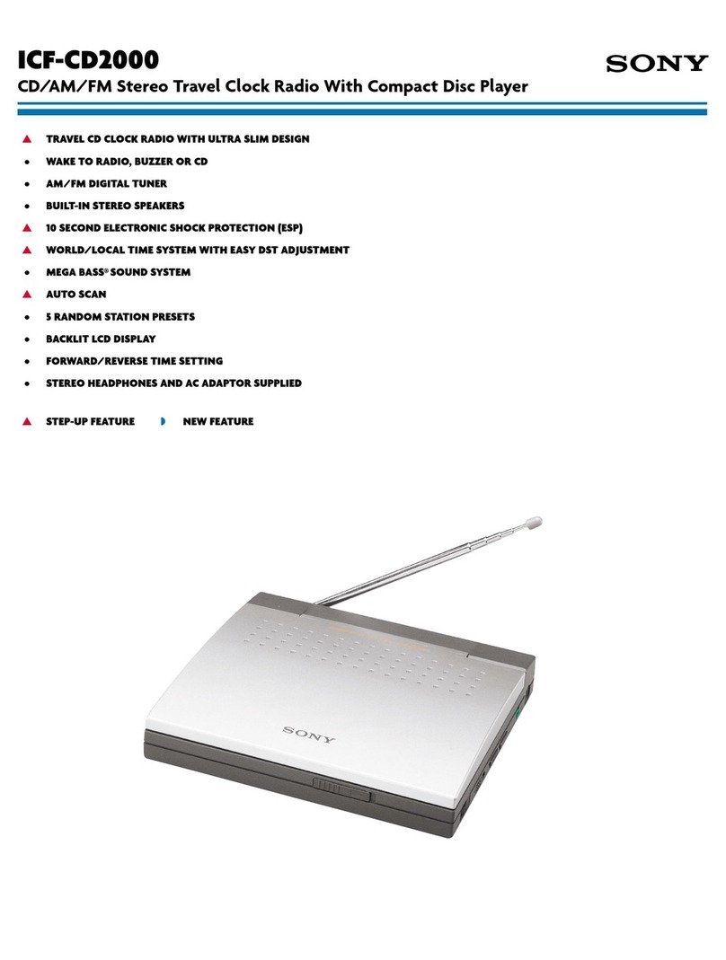 Sony Walkman ICF-CD2000 Specifications