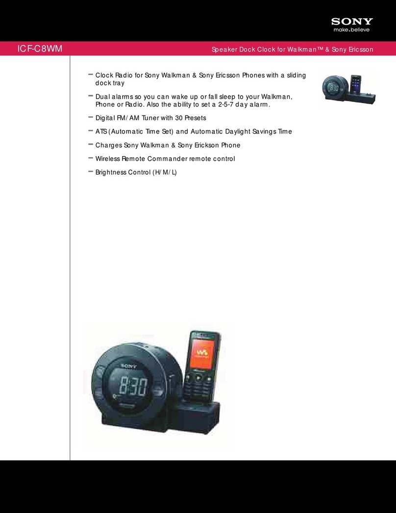 Sony ICF-C8WM Marketing User manual