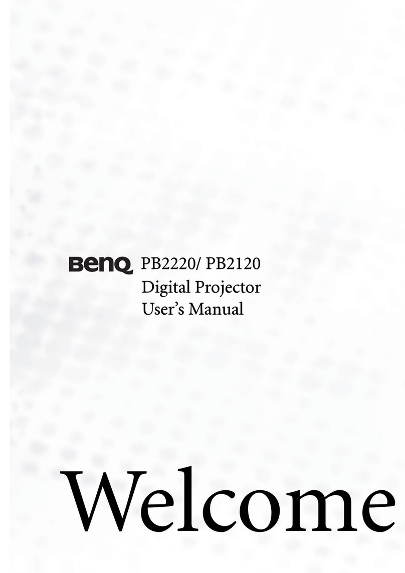 BenQ PB2120 - SVGA DLP Projector User manual BenQ PB2120 - SVGA DLP Projector User manual