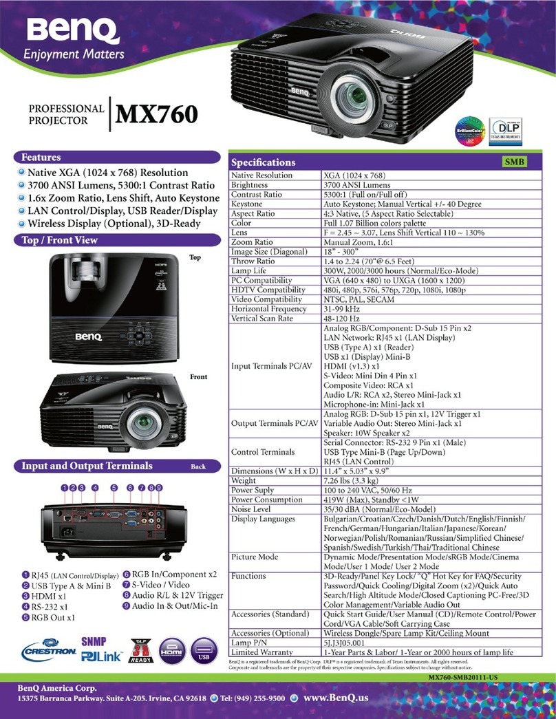 BenQ MX760 User manual